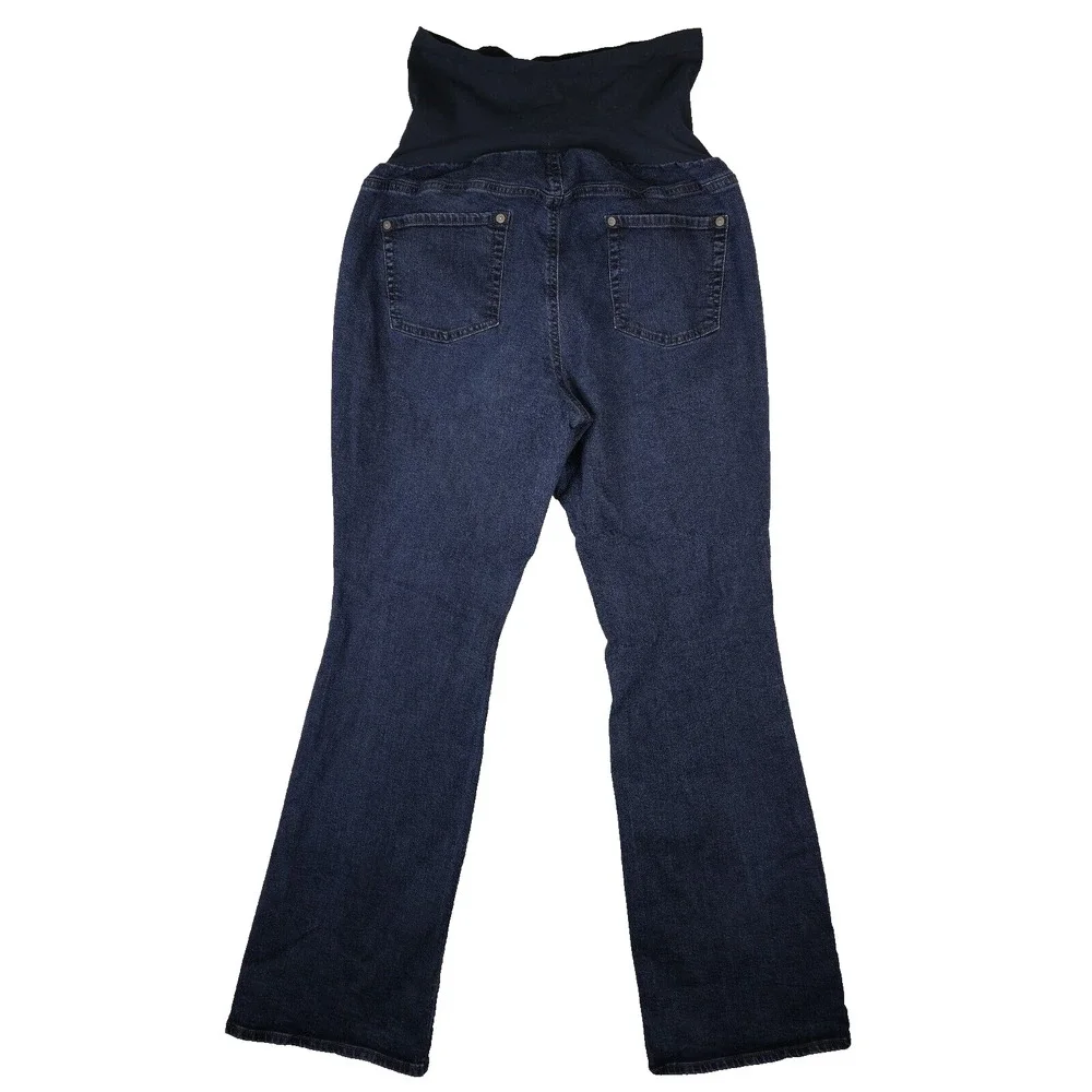 Indigo Blue Maternity Jeans Womens XLL Boot Cut Flare 33x31 - Picture 2 of 9